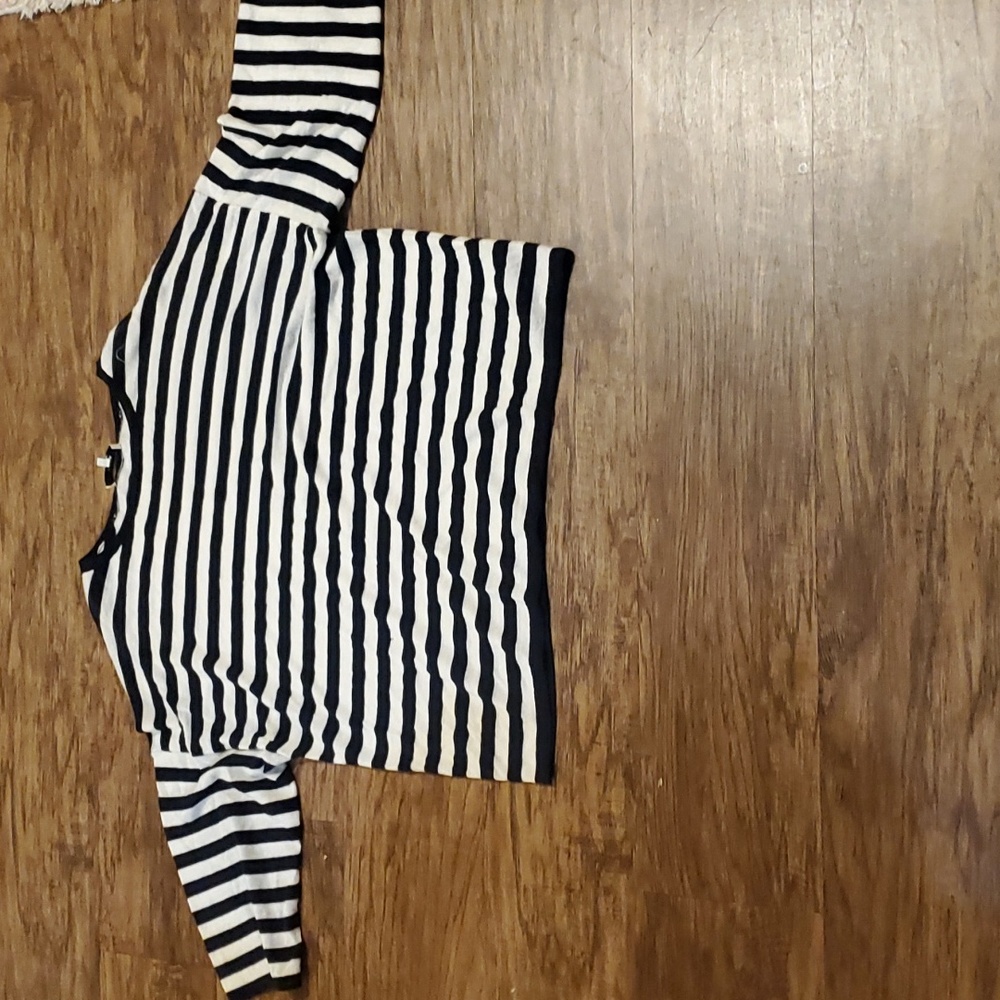 Vince Striped Boxy Cashmere blend top SZ S